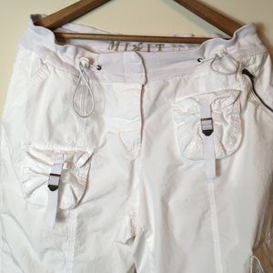 MIXIT Women’s White Cargo/Parachute Pants Size 14W